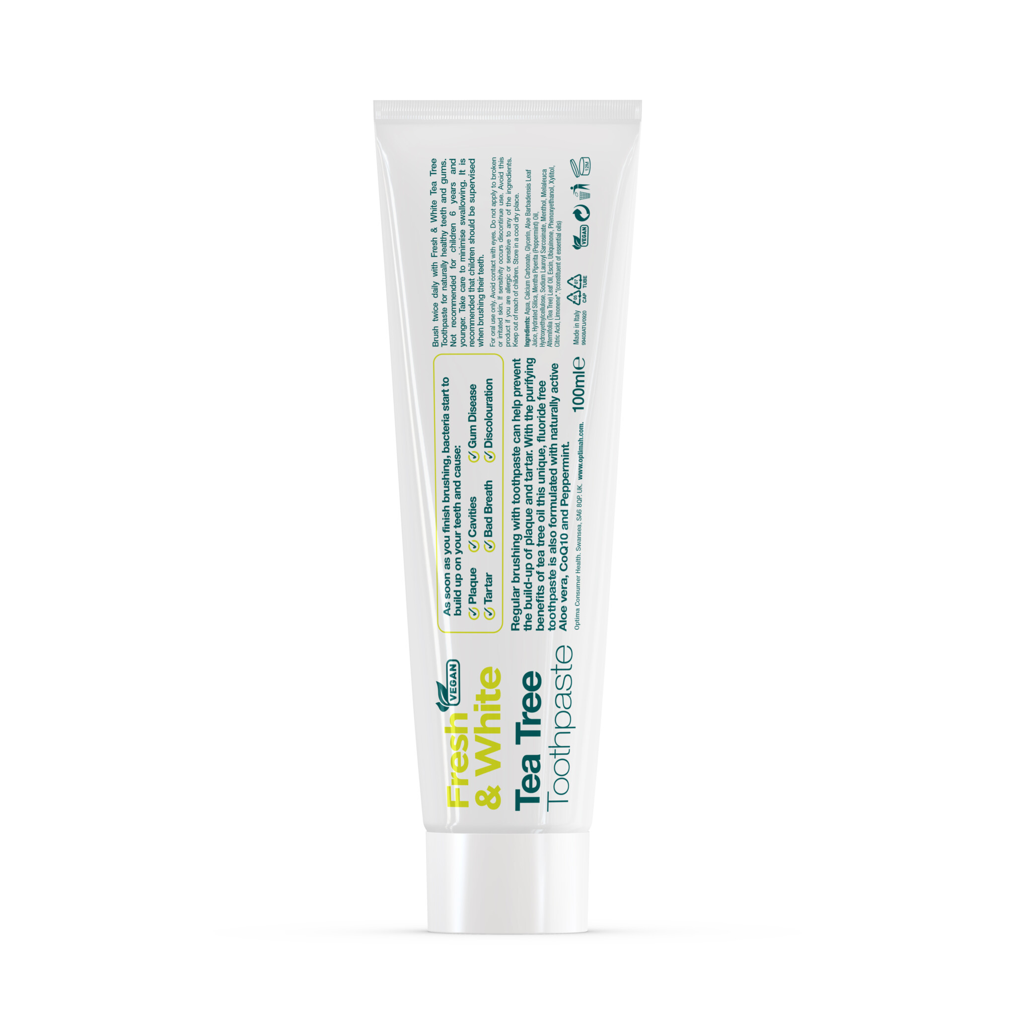 Tandpasta 100ml Fresh & White met Tea Tree - Afbeelding 5