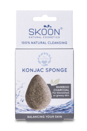 Skoon Konjac spons Bamboe-houtskool